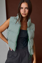 Load image into Gallery viewer, PV19025 - Gingham Puffer Vest: Red / S-M-L (2-2-2)