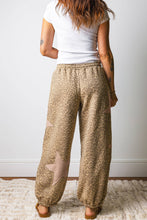 Load image into Gallery viewer, Starry Leopard Star Patched Elastic Waist Jogger Pants