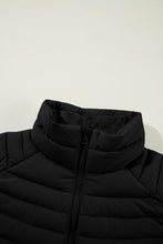 Load image into Gallery viewer, Solid Plush Standing Collar Zip Up Puffer Vest