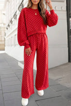 Load image into Gallery viewer, Pippa Polka Dot Print High Waist Pants Set