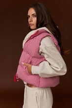 Load image into Gallery viewer, PV19025 - Gingham Puffer Vest: Red / S-M-L (2-2-2)