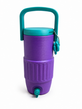 Load image into Gallery viewer, SKINNY Purple and Teal 12 oz Can Cooler with Handle