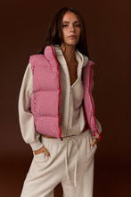 Load image into Gallery viewer, PV19025 - Gingham Puffer Vest: Red / S-M-L (2-2-2)