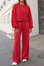 Load image into Gallery viewer, Pippa Polka Dot Print High Waist Pants Set
