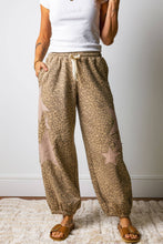 Load image into Gallery viewer, Starry Leopard Star Patched Elastic Waist Jogger Pants