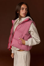 Load image into Gallery viewer, PV19025 - Gingham Puffer Vest: Red / S-M-L (2-2-2)