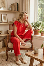 Load image into Gallery viewer, JJ Contrast Stitch Lounge Set
