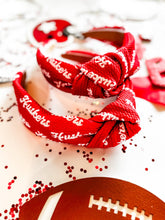 Load image into Gallery viewer, Red Script Structured Headband
