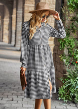 Load image into Gallery viewer, Miss Sparkling |Gingham Long Sleeve Dress
