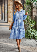 Load image into Gallery viewer, Miss Sparkling |Gingham Long Sleeve Dress
