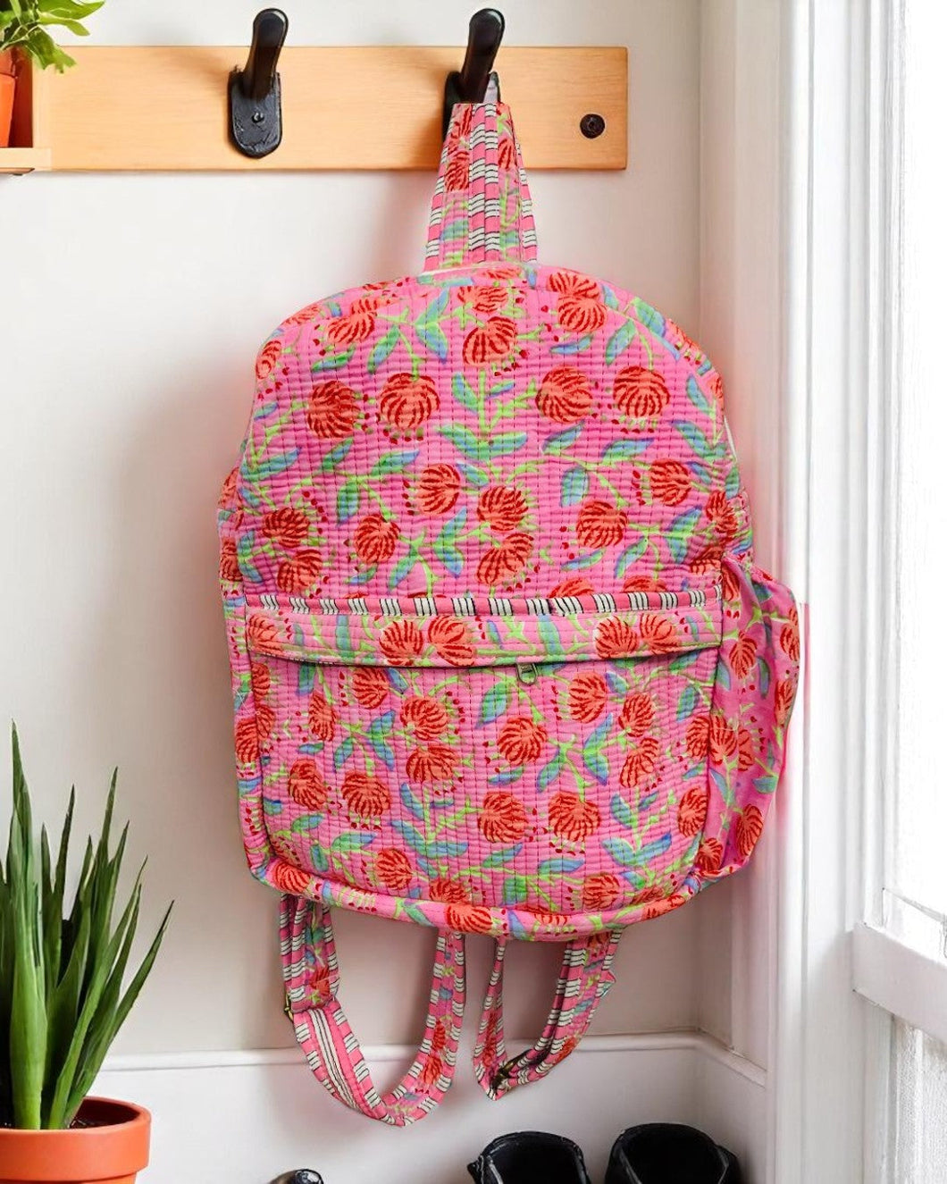 ETA 8/25 - Georgina Pink Floral Print Backpack