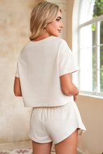 Load image into Gallery viewer, Luxury Cropped Tee and Ruffle High Waist Skort Set
