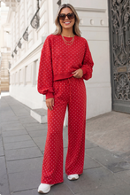 Load image into Gallery viewer, Pippa Polka Dot Print High Waist Pants Set
