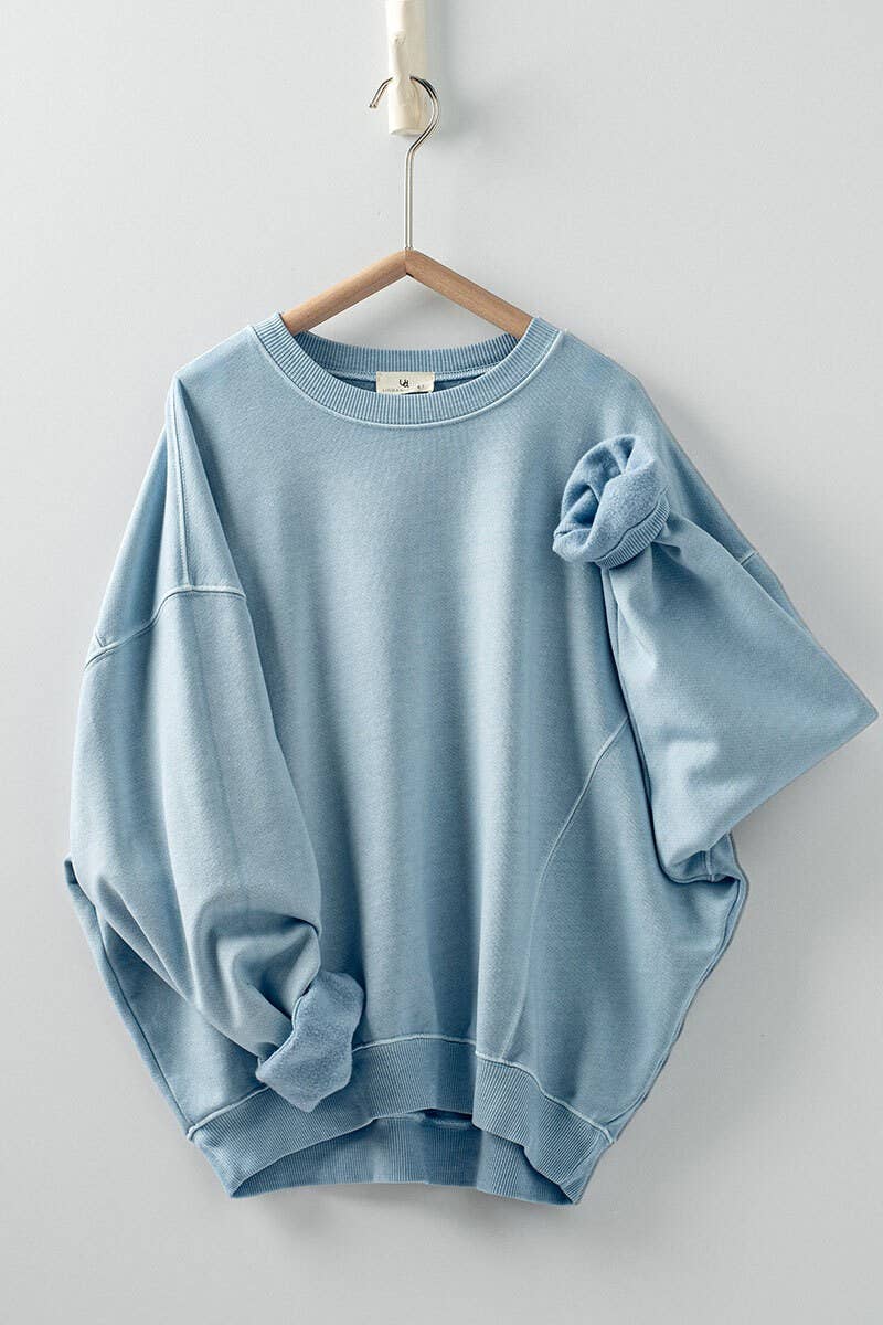 Comfort Washed Organic Cotton Crew Neck Sweatshirt