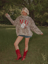 Load image into Gallery viewer, Nebraska Huskers Helmet Camo Mock Neck Sweatshirt
