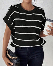 Load image into Gallery viewer, Miss Sparkling |Striped Sleeveless Sweater
