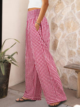 Load image into Gallery viewer, Gabby Gingham High Waist Wide Leg Pants with Pockets
