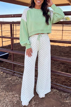 Load image into Gallery viewer, Poppy Polka Dot Colorblock Two Piece Pants Set

