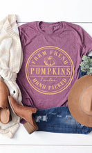Load image into Gallery viewer, Farm Fresh Pumpkins Circle Graphic Tee
