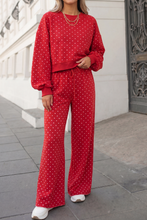 Load image into Gallery viewer, Pippa Polka Dot Print High Waist Pants Set
