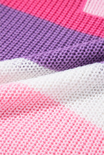 Load image into Gallery viewer, Colorblock Notched V-Neck Sweater T-Shirt
