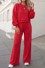 Load image into Gallery viewer, Pippa Polka Dot Print High Waist Pants Set
