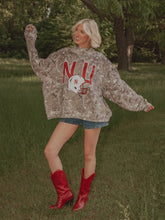 Load image into Gallery viewer, Nebraska Huskers Helmet Camo Mock Neck Sweatshirt
