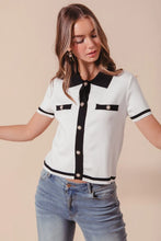 Load image into Gallery viewer, SO ME Button Down Knitted Sweater Shirt Top

