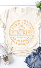 Load image into Gallery viewer, Farm Fresh Pumpkins Circle Graphic Tee
