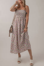 Load image into Gallery viewer, Boho Floral Smocked Maxi Sundress
