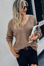 Load image into Gallery viewer, V Neck Cross Long Sleeves Sweater
