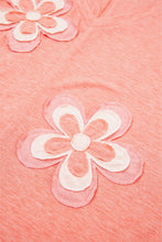 Load image into Gallery viewer, Floral Patchwork V-Neck T-Shirt
