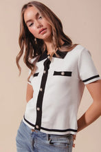 Load image into Gallery viewer, SO ME Button Down Knitted Sweater Shirt Top
