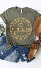 Load image into Gallery viewer, Farm Fresh Pumpkins Circle Graphic Tee
