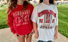Load image into Gallery viewer, RED LONG SLEEVE 90s NEBRASKA 90s FOOTBALL TEE (Men’s Large
