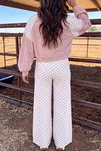 Load image into Gallery viewer, Poppy Polka Dot Colorblock Two Piece Pants Set

