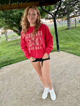 Load image into Gallery viewer, RED LONG SLEEVE 90s NEBRASKA 90s FOOTBALL TEE (Men’s Large
