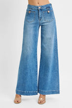 Load image into Gallery viewer, RISEN Full Size Mid Rise Wide Front Patch Pocket Jeans Plus Size
