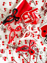Load image into Gallery viewer, Two-Toned Bow Claw Clip • 2 Colors: Red/White
