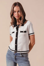 Load image into Gallery viewer, SO ME Button Down Knitted Sweater Shirt Top
