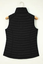 Load image into Gallery viewer, Solid Plush Standing Collar Zip Up Puffer Vest
