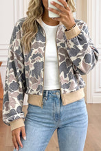 Load image into Gallery viewer, Devin Zeke Camo Color Block Bomber Jacket

