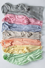 Load image into Gallery viewer, Relaxed Fit Vertical Striped Rayon Button Down Shirt: LEMON / S-2/M-2/L-2
