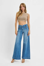 Load image into Gallery viewer, RISEN Full Size Mid Rise Wide Front Patch Pocket Jeans Plus Size

