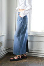 Load image into Gallery viewer, A LEAP OF FAITH MIDI DENIM SKIRT
