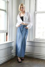 Load image into Gallery viewer, A LEAP OF FAITH MIDI DENIM SKIRT
