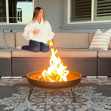 Load image into Gallery viewer, Raised Metal Fire Pit Bowl
