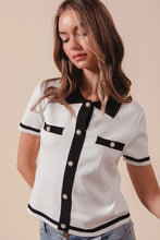 Load image into Gallery viewer, SO ME Button Down Knitted Sweater Shirt Top
