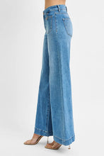 Load image into Gallery viewer, RISEN Full Size Mid Rise Wide Front Patch Pocket Jeans Plus Size

