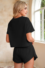 Load image into Gallery viewer, Luxury Cropped Tee and Ruffle High Waist Skort Set
